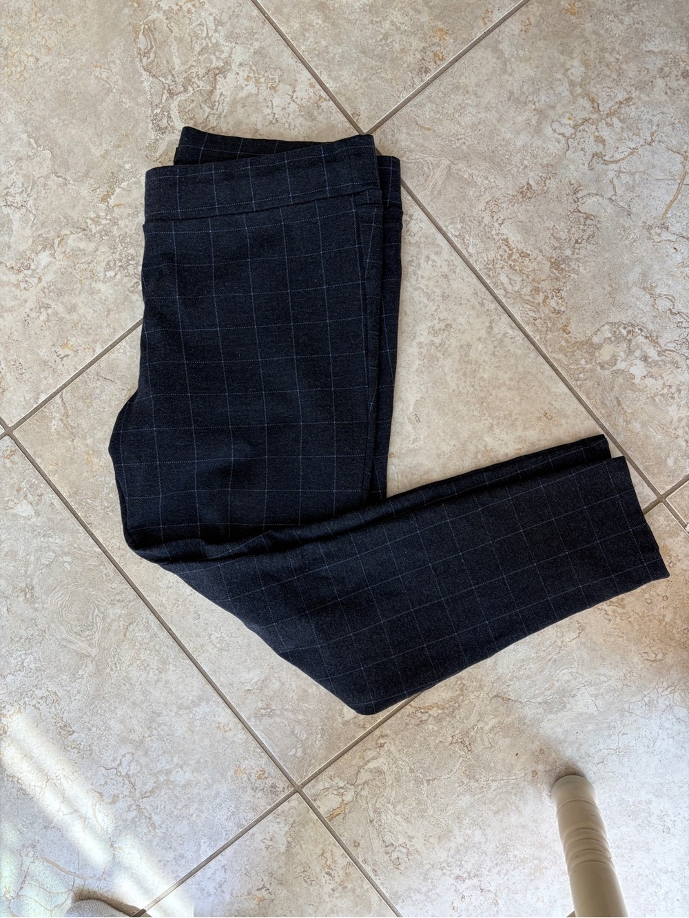 Black Windowpane Dress Pants